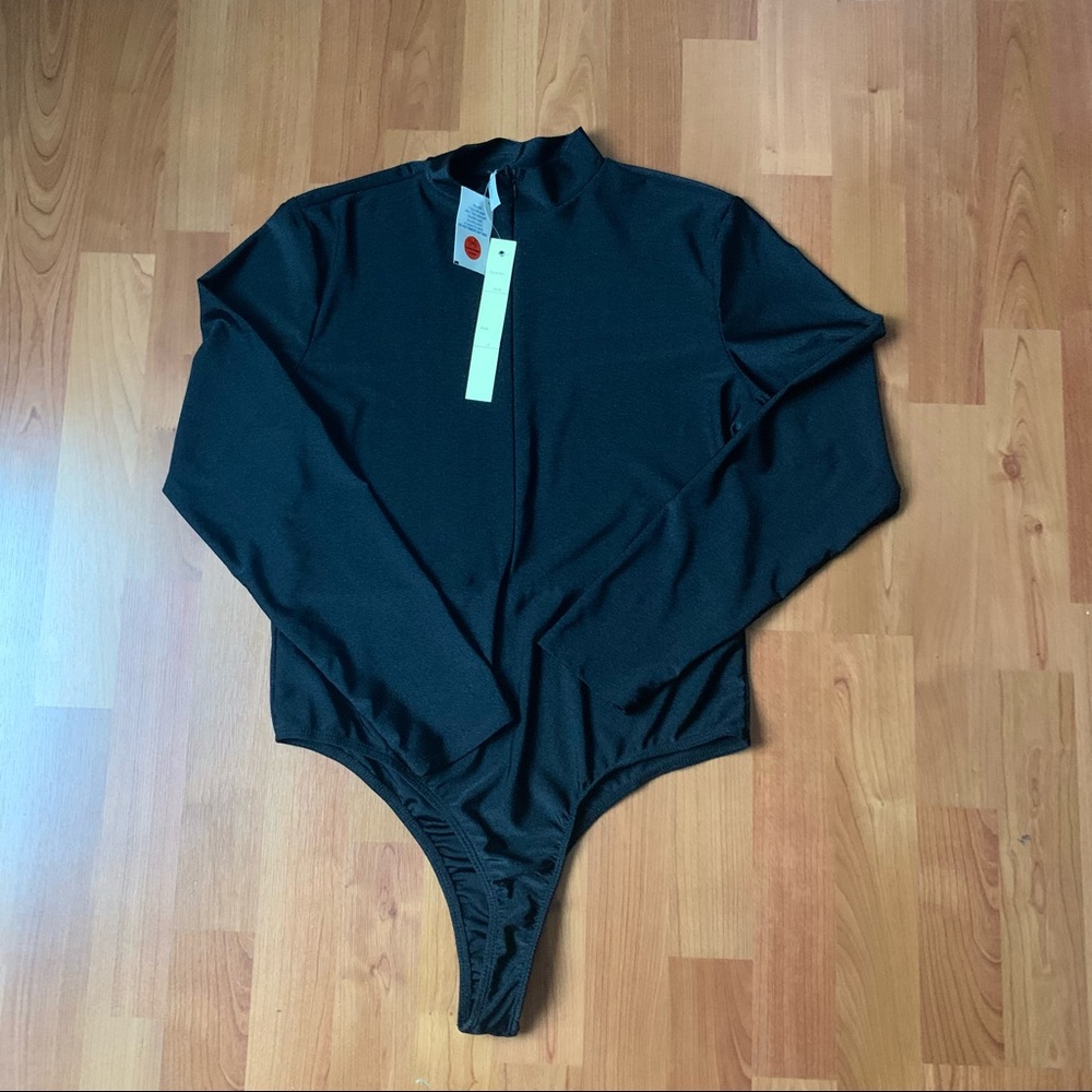 Mock turtle neck body suit